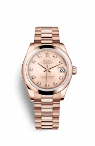 Rolex Datejust 31 Everose Domed / President / Pink Diamond 178245f-0010