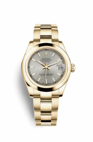Rolex Datejust 31 Yellow Gold Domed / Oyster / Silver 178248-0020