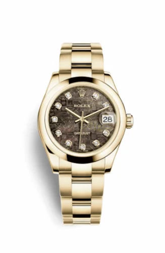 Rolex Datejust 31 Yellow Gold Domed / Oyster / Black MOP Computer 178248-0026