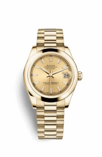 Rolex Datejust 31 Yellow Gold Domed / President / Champagne 178248-0048