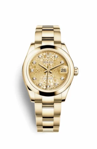 Rolex Datejust 31 Yellow Gold Domed / Oyster / Champagne Computer 178248-0070