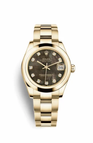 Rolex Datejust 31 Yellow Gold Domed / Oyster / Black MOP 178248-0076