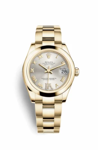 Rolex Datejust 31 Yellow Gold Domed / Oyster / Silver Roman 178248-0082