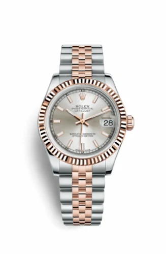 Rolex Datejust 31 Rolesor Everose Fluted / Jubilee / Silver 178271-0003