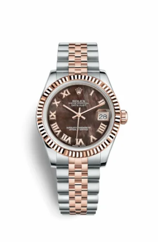 Rolex Datejust 31 Rolesor Everose Fluted / Jubilee / Black MOP Roman 178271-0031