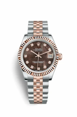 Rolex Datejust 31 Rolesor Everose Fluted / Jubilee / Black MOP 178271-0032