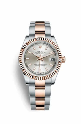 Rolex Datejust 31 Rolesor Everose Fluted / Oyster / Silver 178271-0035