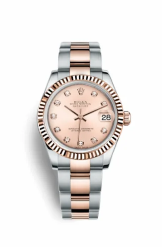 Rolex Datejust 31 Rolesor Everose Fluted / Oyster / Pink Diamond 178271-0045
