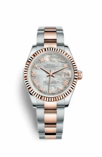 Rolex Datejust 31 Rolesor Everose Fluted / Oyster / MOP Roman 178271-0061