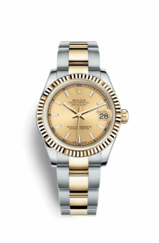 Rolex Datejust 31 Rolesor Yellow Fluted / Oyster / Champagne 178273-0009