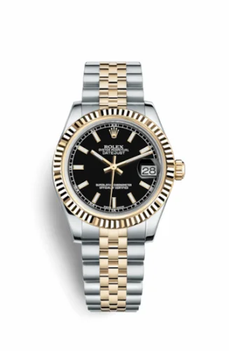 Rolex Datejust 31 Rolesor Yellow Fluted / Jubilee / Black 178273-0019