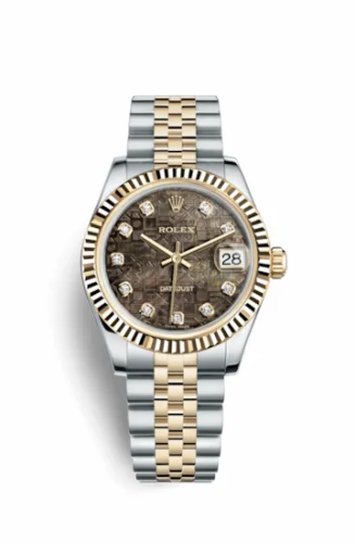 Rolex Datejust 31 Rolesor Yellow Fluted / Jubilee / Black MOP Computer 178273-0057