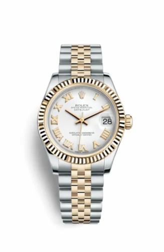 Rolex Datejust 31 Rolesor Yellow Fluted / Jubilee / White Roman 178273-0073