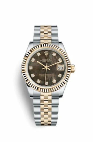 Rolex Datejust 31 Rolesor Yellow Fluted / Jubilee / Black MOP 178273-0083