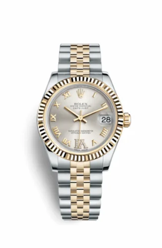 Rolex Datejust 31 Rolesor Yellow Fluted / Jubilee / Silver Roman 178273-0091