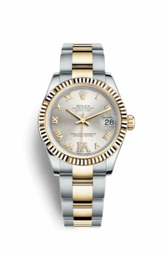 Rolex Datejust 31 Rolesor Yellow Fluted / Oyster / Silver Roman 178273-0094