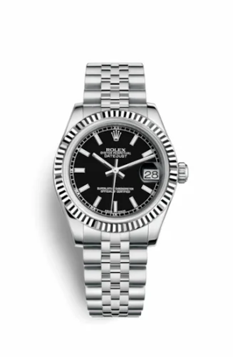 Rolex Datejust 31 Stainless Steel Fluted / Jubilee / Black 178274-0004