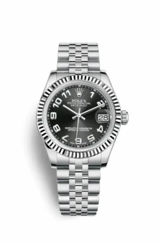 Rolex Datejust 31 Stainless Steel Fluted / Jubilee / Black - Arabic 178274-0005
