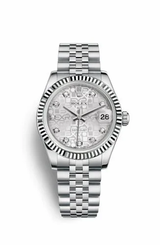 Rolex Datejust 31 Stainless Steel Fluted / Jubilee / Silver Computer 178274-0017