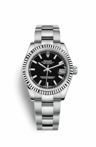 Rolex Datejust 31 Stainless Steel Fluted / Oyster / Black 178274-0034