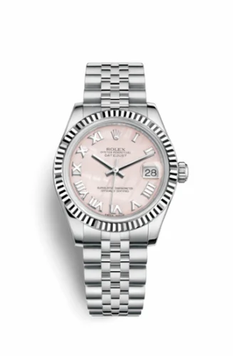 Rolex Datejust 31 Stainless Steel Fluted / Jubilee / Pink MOP Roman 178274-0044