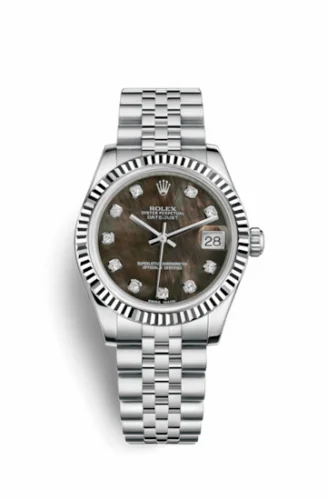Rolex Datejust 31 Stainless Steel Fluted / Jubilee / Black MOP 178274-0046