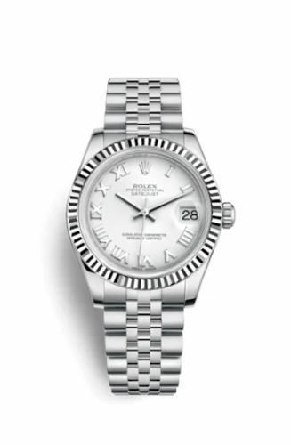 Rolex Datejust 31 Stainless Steel Fluted / Jubilee / White - Roman 178274-0073