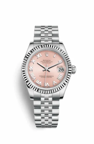 Rolex Datejust 31 Stainless Steel Fluted / Jubilee / Pink Roman 178274-0077