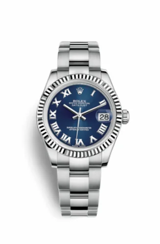 Rolex Datejust 31 Stainless Steel Fluted / Oyster / Blue - Roman 178274-0080