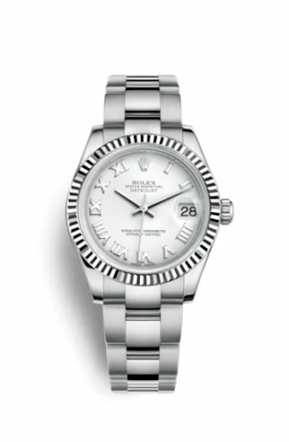 Rolex Datejust 31 Stainless Steel Fluted / Oyster / White - Roman 178274-0082