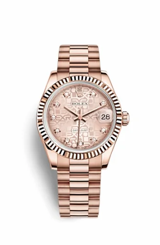 Rolex Datejust 31 Everose Fluted / President / Pink Computer 178275f-0002