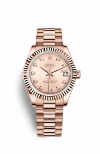 Rolex Datejust 31 Everose Fluted / President / Pink Diamonds 178275f-0008