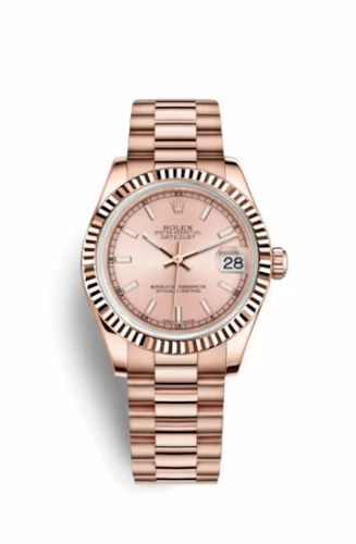 Rolex Datejust 31 Everose Fluted / President / Pink 178275f-0017