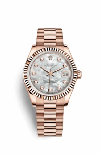 Rolex Datejust 31 Everose Fluted / President / MOP 178275f-0025