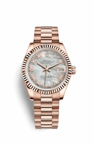 Rolex Datejust 31 Everose Fluted / President / MOP Roman 178275f-0026