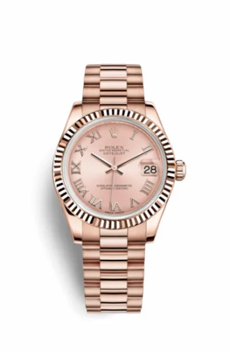Rolex Datejust 31 Everose Fluted / President / Pink Roman 178275f-0029