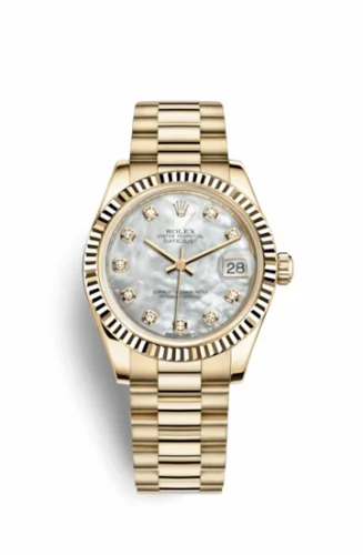 Rolex Datejust 31 Yellow Gold Fluted / President / MOP 178278-0010