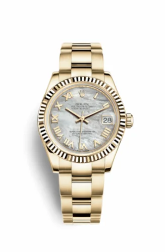 Rolex Datejust 31 Yellow Gold Fluted / Oyster / MOP Roman 178278-0041