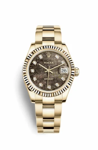 Rolex Datejust 31 Yellow Gold Fluted / Oyster / Black MOP Computer 178278-0075