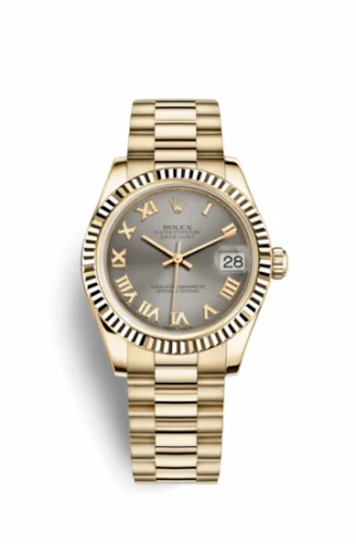 Rolex Datejust 31 Yellow Gold Fluted / President / Steel Roman 178278-0130