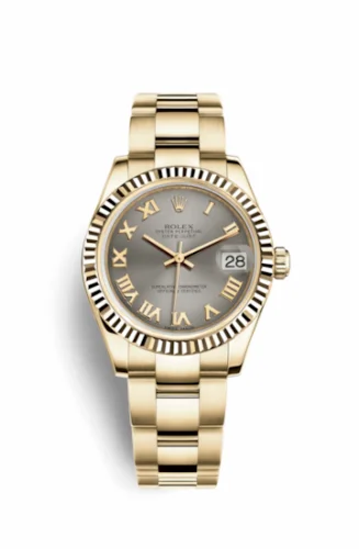 Rolex Datejust 31 Yellow Gold Fluted / Oyster / Steel Roman 178278-0136