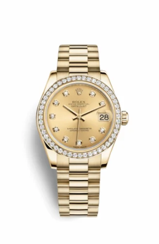 Rolex Datejust 31 Yellow Gold Diamond / President / Champagne Diamond 178288-0007