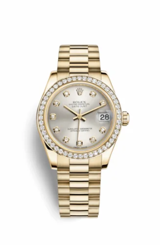 Rolex Datejust 31 Yellow Gold Diamond / President / Silver Diamond 178288-0012
