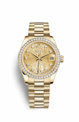 Rolex Datejust 31 Yellow Gold Diamond / President / Champagne Computer 178288-0021