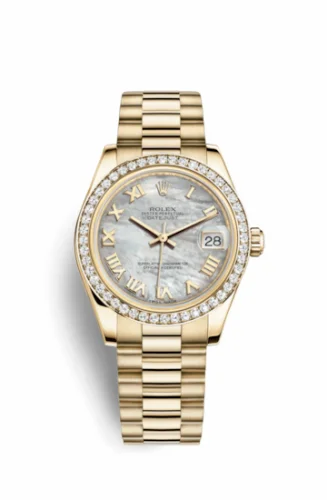 Rolex Datejust 31 Yellow Gold Diamond / President / MOP Roman 178288-0025
