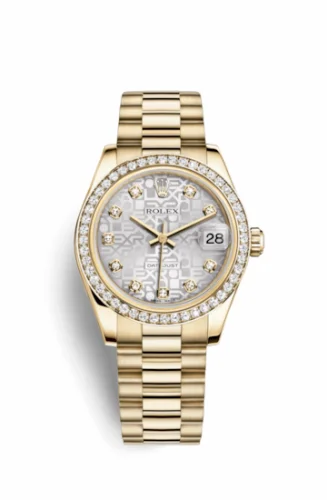 Rolex Datejust 31 Yellow Gold Diamond / President / Silver Computer 178288-0028