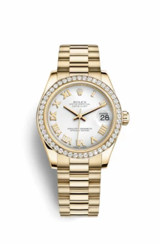 Rolex Datejust 31 Yellow Gold Diamond / President / White Roman 178288-0048