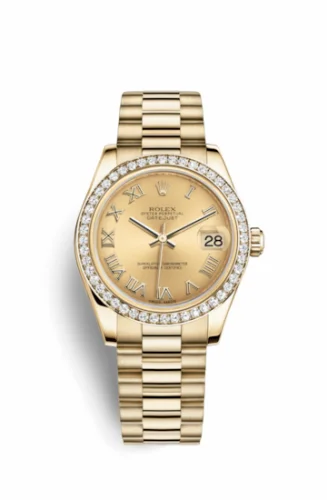 Rolex Datejust 31 Yellow Gold Diamond / President / Champagne Roman 178288-0051