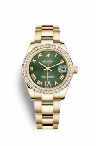 Rolex Datejust 31 Yellow Gold Diamond / Oyster / Olive Roman 178288-0055