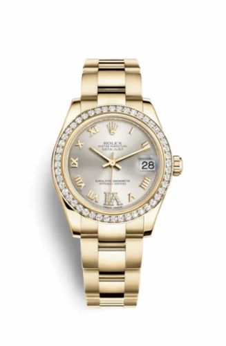 Rolex Datejust 31 Yellow Gold Diamond / Oyster / Silver Roman 178288-0067
